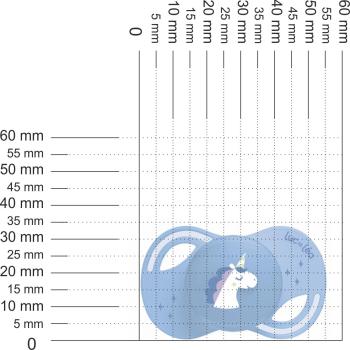 Preview: Schnuller Einhorn, blau
