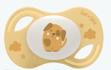 Schnuller Hund, gelb