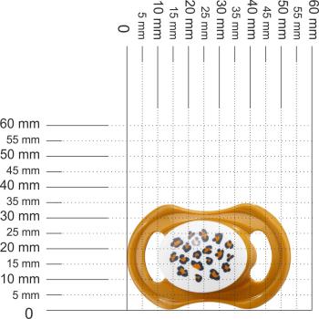 Preview: Schnuller senffarben-weiß Tigerfell SPEZIALVERSCHLUSS!