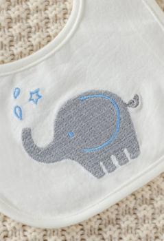 Preview: Vierteiler, Body langarm, Hose, Zipfelmütze, Lätzchen, Handschuhe, Gr. 50-52