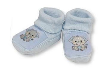 Babyschuh - Bootie in hellblau mit Applikation Dumbo, newborn