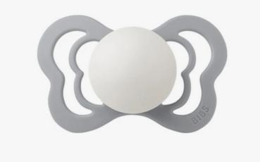 Schnuller einfach, weiß-grau