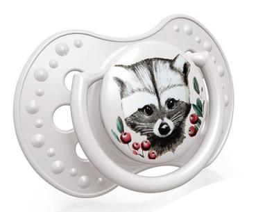 Schnuller Dachs Kopf, hellgrau