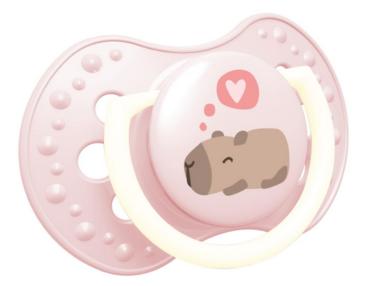 Schnuller CapiChill rosa mit Herzen SPEZIALVERSCHLUSS!EZIALVERSCHLUSS!t mintgrünem Ring SPEZIALVERSCHLUSS!