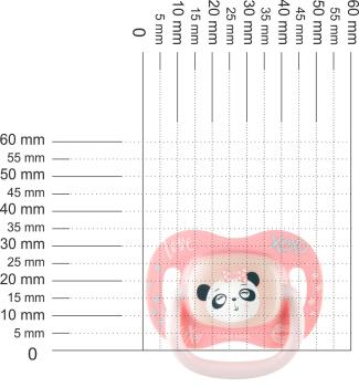 Preview: Schnuller Bärchen mit Schleife, rosa