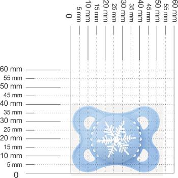 Preview: Schnuller Schneeflocke, hellblauau