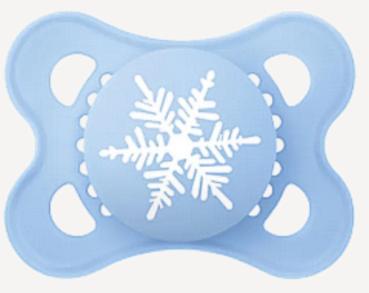 Schnuller Schneeflocke, hellblau