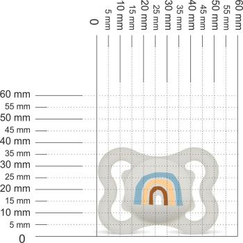 Preview: Schnuller Regenbogen, grau