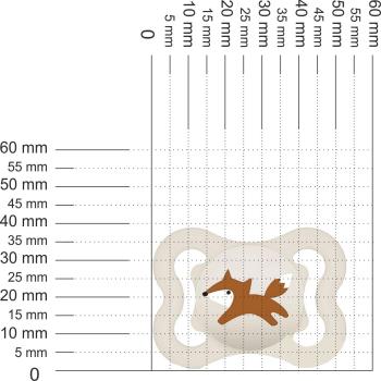 Preview: Schnuller Fuchs rennt, creme