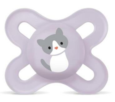 Schnuller für die ganz Kleinen, Kätzchen, flieder SPEZIALVERSCHLUSS!