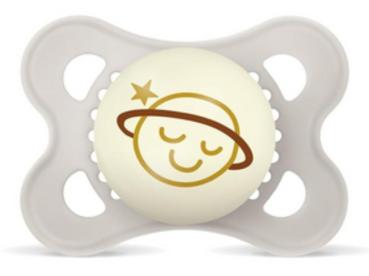 Schnuller Mond schläft mit Stern, grau