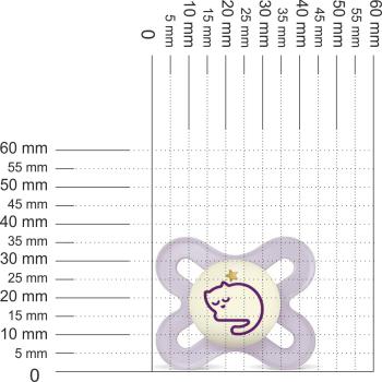 Preview: Schnuller für die ganz Kleinen, Kätzchen schläft mit Stern, lila
