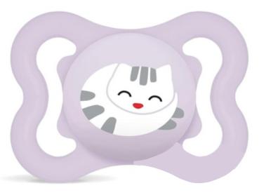 Schnuller Kätzchen schläft, flieder