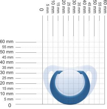 Preview: Schnuller hellblau mit fernblauem Ring