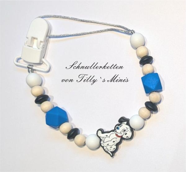 Schnullerkette Dalmatiner, blauarben