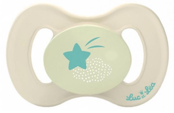 Schnuller Wolke mit Stern, creme