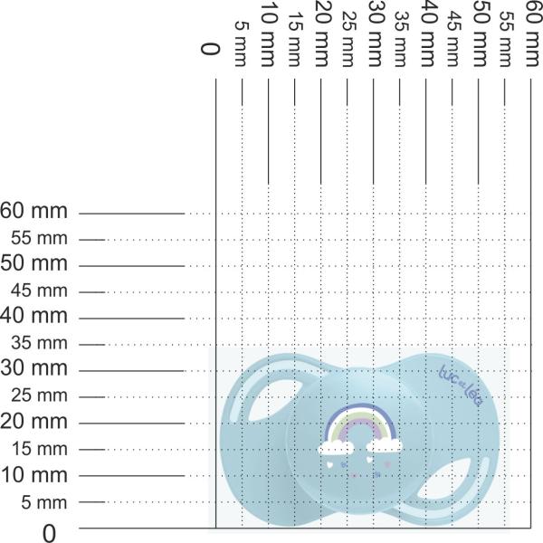 Schnuller Regenbogen, blau
