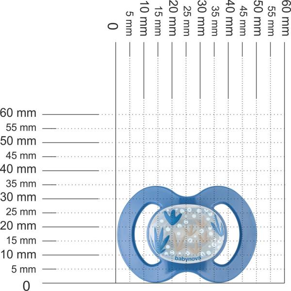 Schnuller Gute Nacht Blumen, blau SPEZIALVERSCHLUSS!