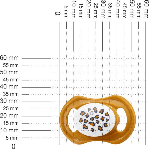 Schnuller senffarben-weiß Tigerfell SPEZIALVERSCHLUSS!