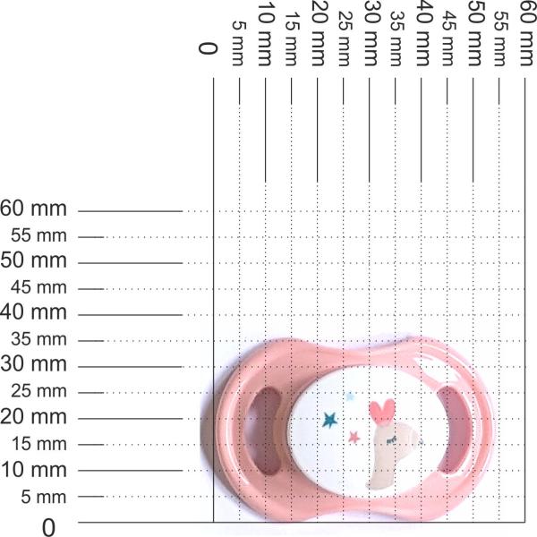 Schnuller light blush - weiß Alpaka mit Herz SPEZIALVERSCHLUSS!