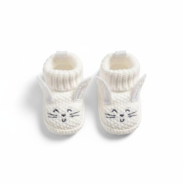 Babyschuh - Bootie Strickschuh im Häschendesign, newborn Teddydesign, newborn im Katzendesign, newborn