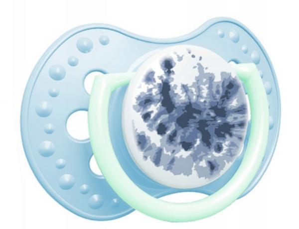 Schnuller Igel, creme-pistazie