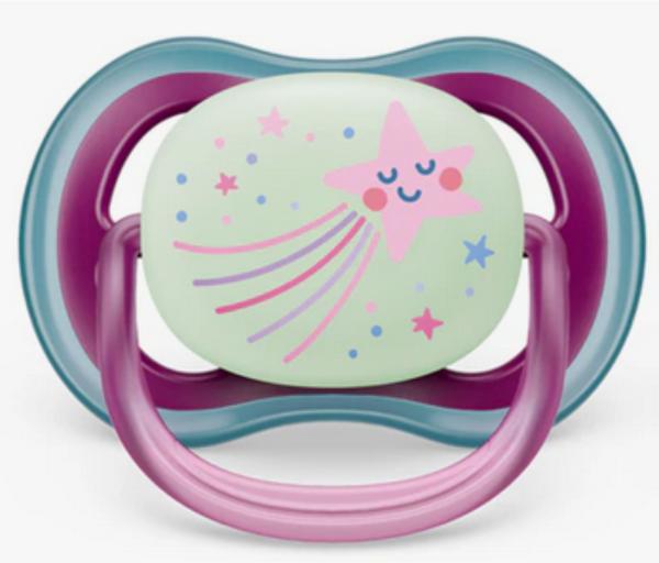 Schnuller Stern mit Schweif, lila