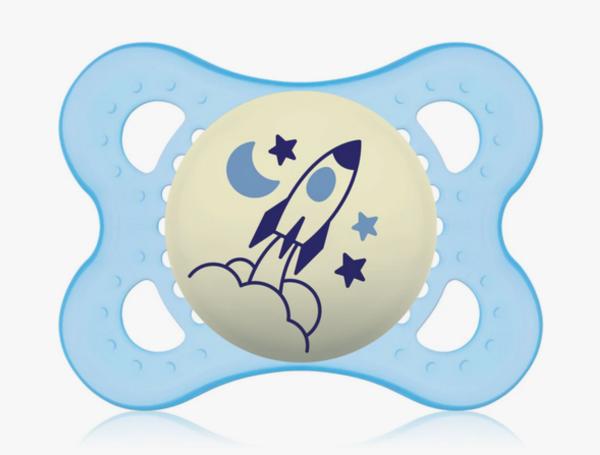 Schnuller Rakete, hellblau