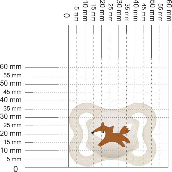 Schnuller Fuchs rennt, creme