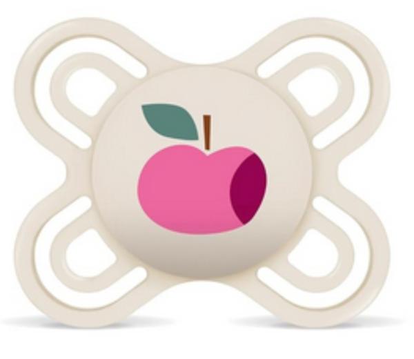 Schnuller für die ganz Kleinen, Kirsche pink, creme