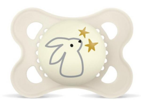 Schnuller Häschen mit Stern, cremeeder