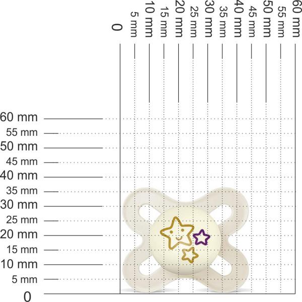 Schnuller für die ganz Kleinen, Sterne, creme