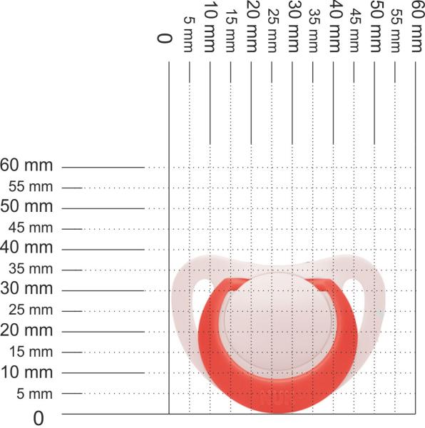 Schnuller zartes hellesrosa mit  Ring korallenfarben