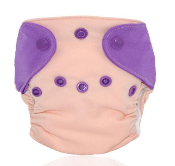 Stoffwindel klein, rosa/lila, Größe 46-50 cm